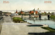 Общий вид Московского Кремля со стороны набережной от Храма Христа Спасителя. Старая дореволюционная почтовая открытка
