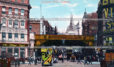 Улица Лудгейт Хилл в Лондоне является продолжением Флит-стрит. Англия. Старая поздравительная почтовая открытка начала двадцатого века