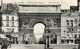 Ворота Сен-Дени в Париже. Франция. Старая поздравительная почтовая открытка начала двадцатого века