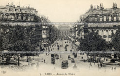 Вид на улицу de l'Opera (Опера) и театр Г