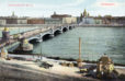 Николаевский мост через реку Неву в Санкт-Петербурге. Он же Благовещенский мост, ныне мост Лейтенанта Шмидта.Старая дореволюционная почтовая открытка