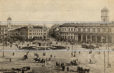 Знаменская площадь в Санкт-Петербурге. Сейчас площадь Восстания. Старая дореволюционная почтовая открытка