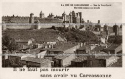 Вид на город и крепость Каркассон.
