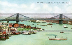 Вильямсбургский мост в Нью-Йорке. С