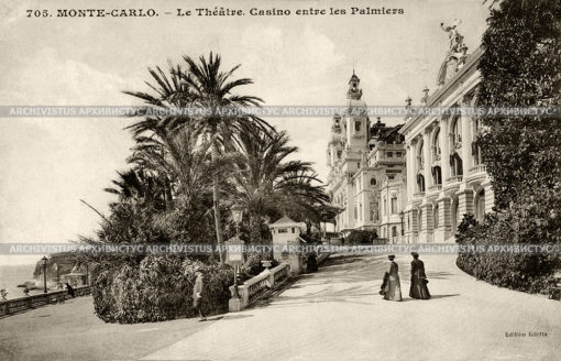 Монте-Карло. Театр. Сады и террасы Казино. Монако.