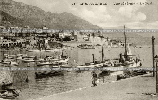 Монте-Карло. Общий вид на порт. Монако