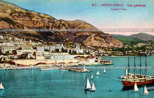 Монте-Карло. Общий вид на порт с моря. Монако