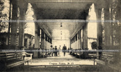 Галерея деревянная от театра. Старая Русса. Старая дореволюционная почтовая открытка