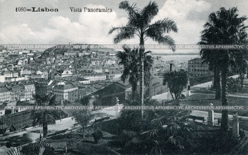 Панорама Лиссабона с видом на замо