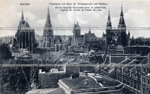 Панорама города Ахен. Германия