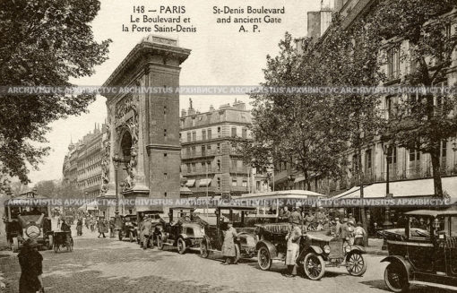 Бульвар и арка Сен-Дени в Париже. Фр