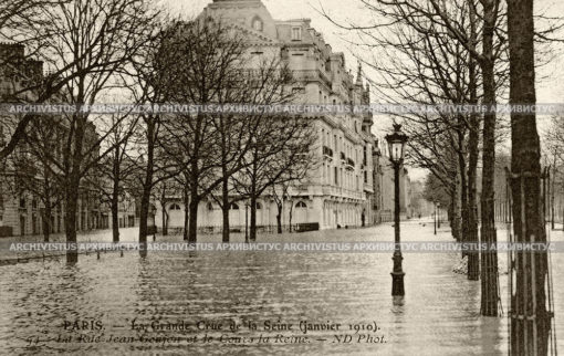 Наводнение в Париже на улице Жана Г